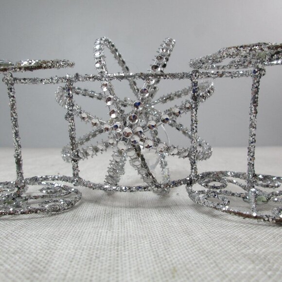 Holiday Time Cinderella Carriage Silver Bling Decorative Christmas Tree Ornament - Picture 6 of 6